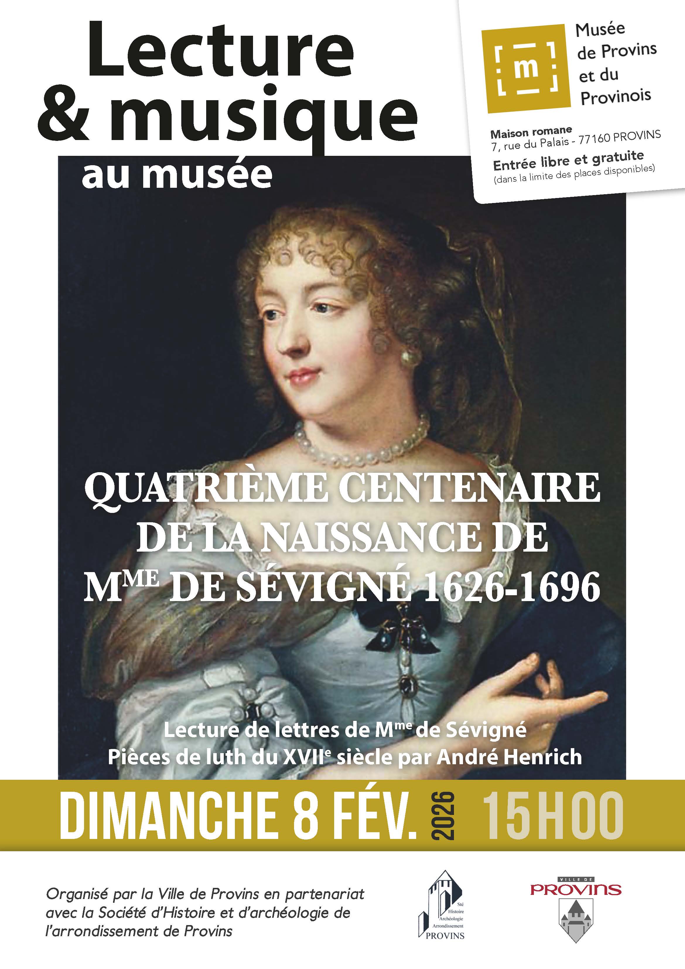 Lecture et musique au musée Marquise de Sévigné