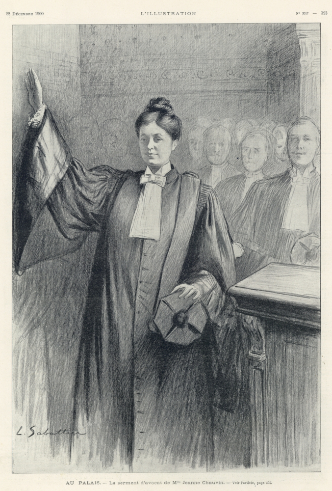 Jeanne Chauvin prétant serment