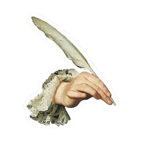 Main qui tient une plume  